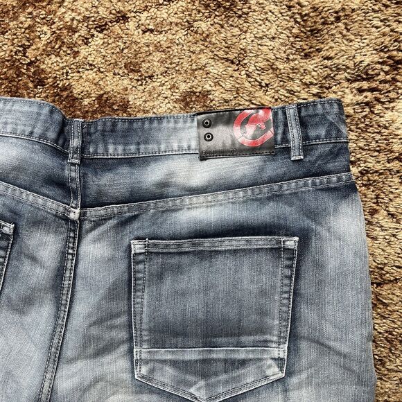 Vintage Y2K ECKO UNLTD Baggy Embroidered Denim Jean Shorts Jorts Men’s Size 44 - Picture 8 of 8